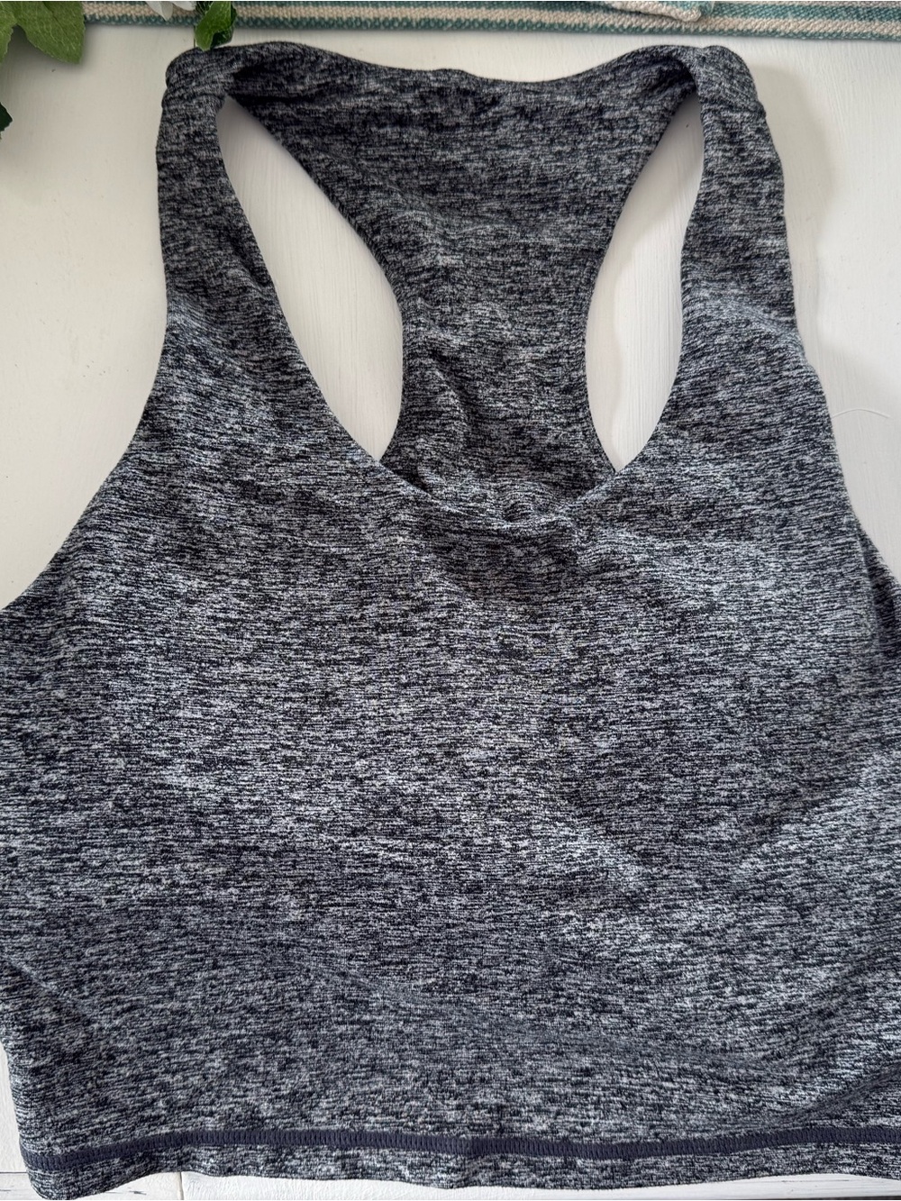 P'tula Gray Marled Racerback Sports Bra